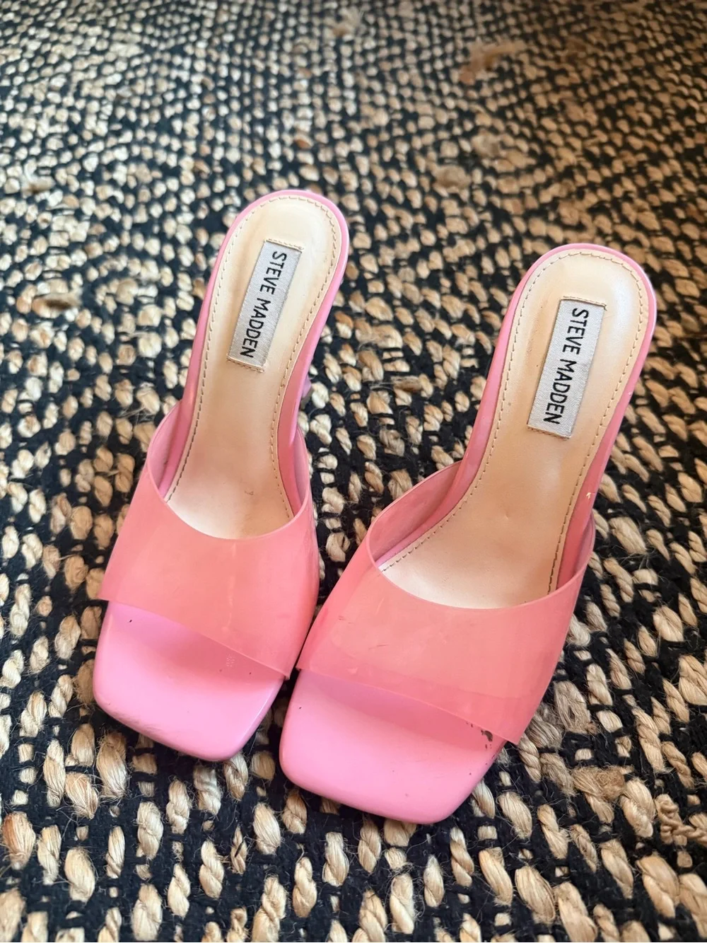 Steve Madden Pink Clear Strap